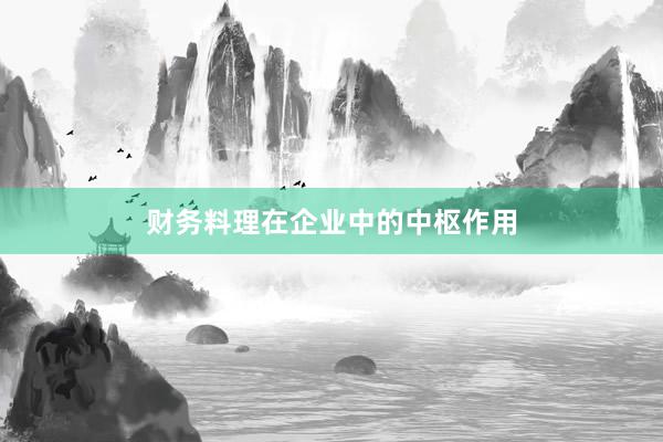 财务料理在企业中的中枢作用